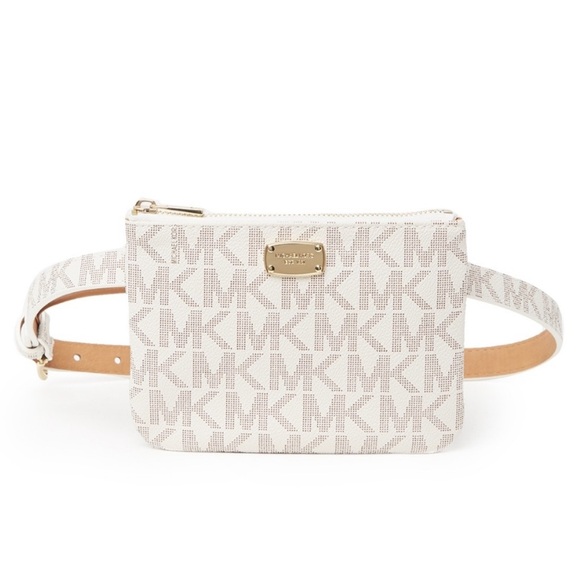 Michael Kors Handbags - Michael Kors White and Tan Belt Bag